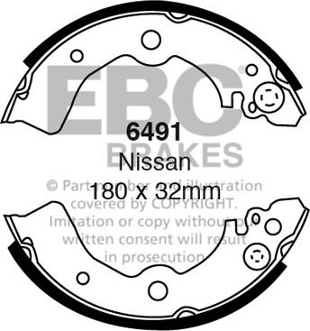 EBC Brakes 6491 - Set saboti frana aaoparts.ro