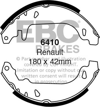 EBC Brakes 6410 - Set saboti frana aaoparts.ro