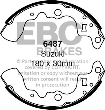 EBC Brakes 6487 - Set saboti frana aaoparts.ro