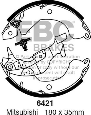 EBC Brakes 6421 - Set saboti frana aaoparts.ro