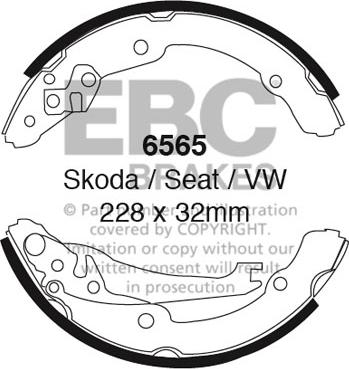 EBC Brakes 6565 - Set saboti frana aaoparts.ro