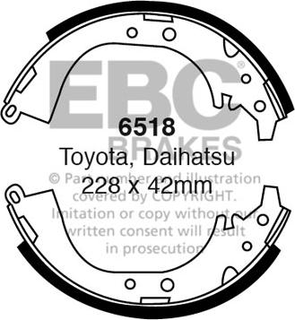 EBC Brakes 6518 - Set saboti frana aaoparts.ro
