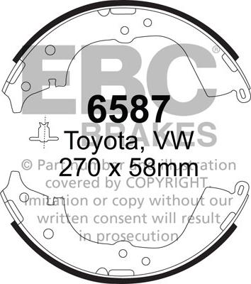 EBC Brakes 6587 - Set saboti frana aaoparts.ro