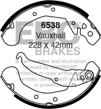 EBC Brakes 6538 - Set saboti frana aaoparts.ro