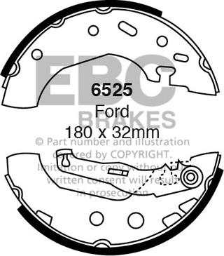 EBC Brakes 6525 - Set saboti frana aaoparts.ro