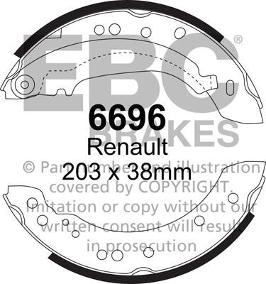 EBC Brakes 6696 - Set saboti frana aaoparts.ro