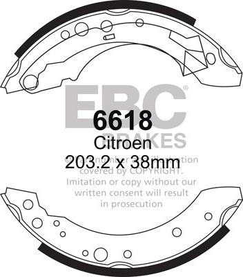 EBC Brakes 6618 - Set saboti frana aaoparts.ro