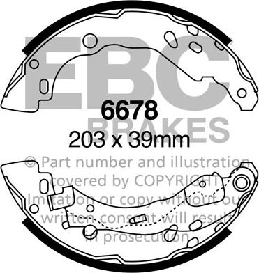 EBC Brakes 6678 - Set saboti frana aaoparts.ro