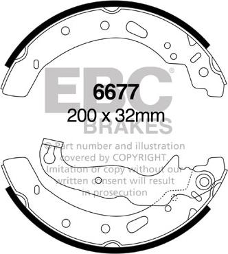 EBC Brakes 6677 - Set saboti frana aaoparts.ro