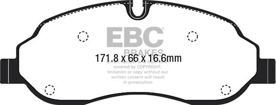 EBC Brakes DP42221R - Set placute frana,frana disc aaoparts.ro