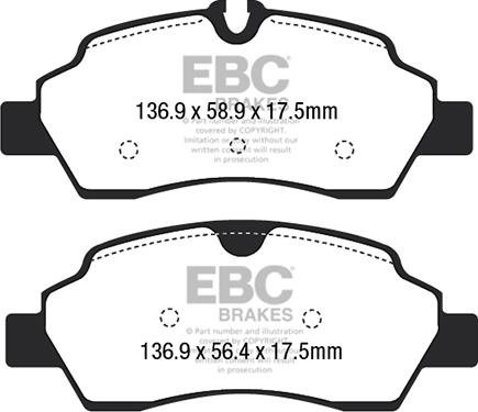 EBC Brakes DP42222R - Set placute frana,frana disc aaoparts.ro