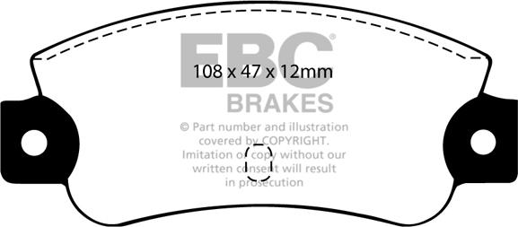 EBC Brakes DP501 - Set placute frana,frana disc aaoparts.ro