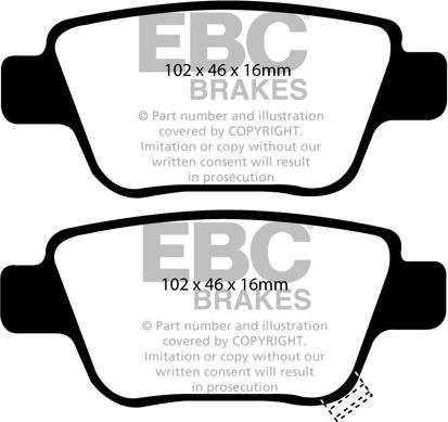 EBC Brakes DP1519 - Set placute frana,frana disc aaoparts.ro