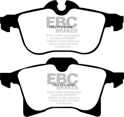 EBC Brakes DP1520 - Set placute frana,frana disc aaoparts.ro