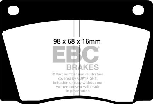EBC Brakes DP108 - Set placute frana,frana disc aaoparts.ro