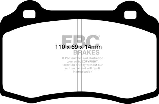 EBC Brakes DP81140RP1 - Set placute frana de performanta aaoparts.ro