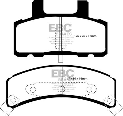 EBC Brakes DP1273 - Set placute frana,frana disc aaoparts.ro