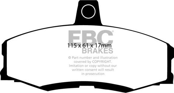 EBC Brakes DP438 - Set placute frana,frana disc aaoparts.ro