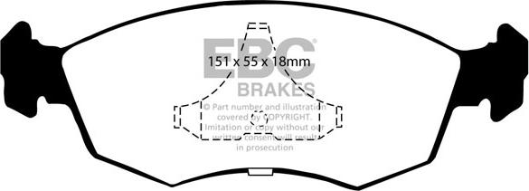 EBC Brakes DP3605/2C - Set placute frana,frana disc aaoparts.ro