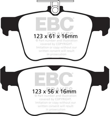 EBC Brakes DP82173RP1 - Set placute frana de performanta aaoparts.ro