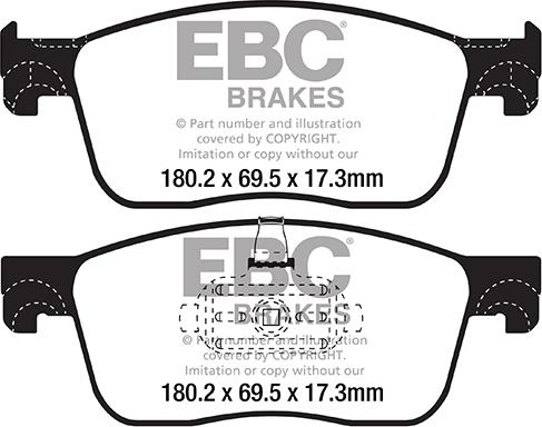 EBC Brakes DPX2308 - Set placute frana,frana disc aaoparts.ro