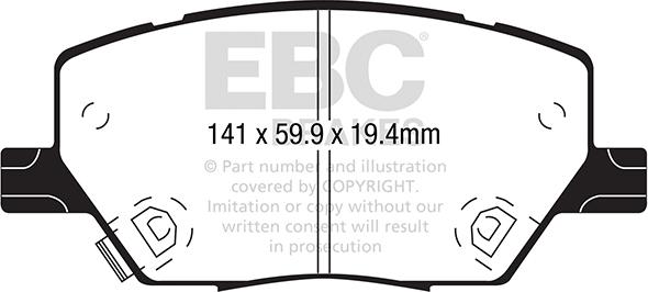 EBC Brakes DP22239 - Set placute frana,frana disc aaoparts.ro