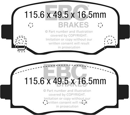 EBC Brakes DP22237 - Set placute frana,frana disc aaoparts.ro