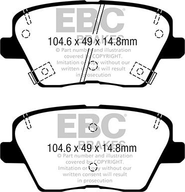 EBC Brakes DPX2363 - Set placute frana,frana disc aaoparts.ro