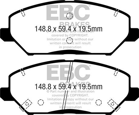 EBC Brakes DPX2362 - Set placute frana,frana disc aaoparts.ro