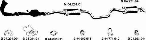 Eberspächer 042099 - Sistem de esapament aaoparts.ro