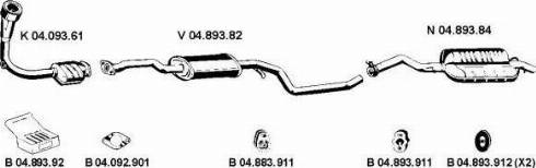 Eberspächer 042110 - Sistem de esapament aaoparts.ro