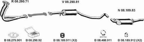 Eberspächer 082249 - Sistem de esapament aaoparts.ro