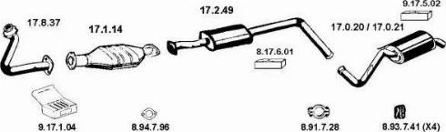 Eberspächer 132072 - Sistem de esapament aaoparts.ro