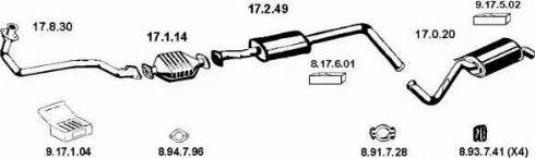 Eberspächer 132119 - Sistem de esapament aaoparts.ro