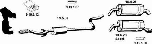 Eberspächer 262034 - Sistem de esapament aaoparts.ro