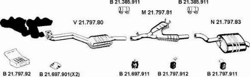 Eberspächer 212158 - Sistem de esapament aaoparts.ro