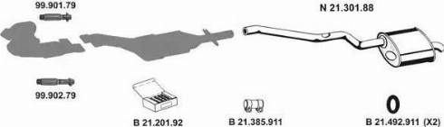 Eberspächer 212162 - Sistem de esapament aaoparts.ro