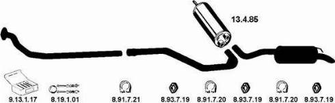 Eberspächer 222055 - Sistem de esapament aaoparts.ro