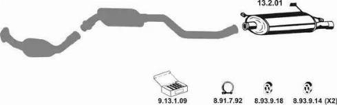 Eberspächer 222037 - Sistem de esapament aaoparts.ro