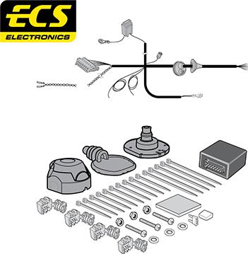 ECS BW03107U - Ansamblu electric, bara de remorcare aaoparts.ro
