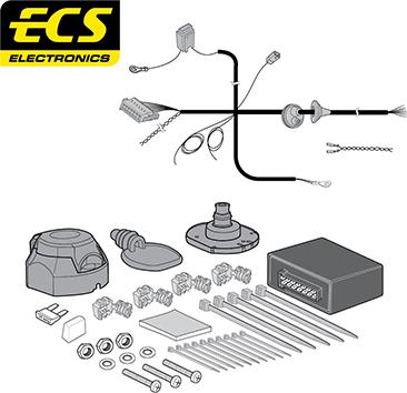 ECS BW02807U - Ansamblu electric, bara de remorcare aaoparts.ro