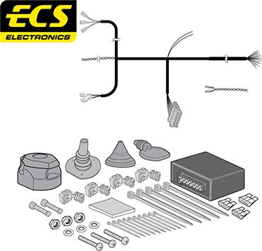 ECS BW02713MU - Ansamblu electric, bara de remorcare aaoparts.ro