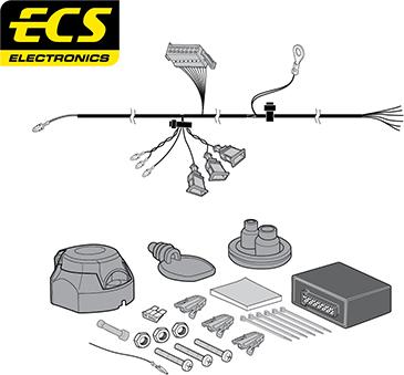 ECS VW103B1U - Ansamblu electric, bara de remorcare aaoparts.ro