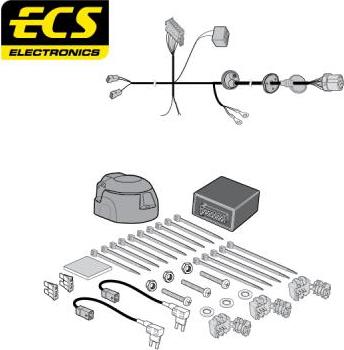 ECS VW21613U - Ansamblu electric, bara de remorcare aaoparts.ro