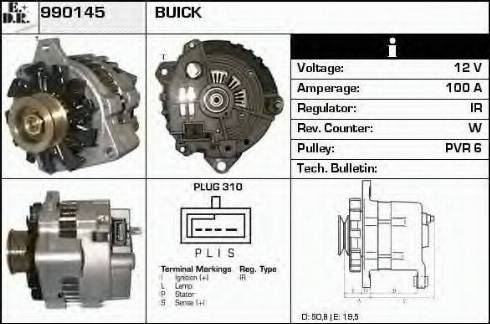 EDR 990145 - Generator / Alternator aaoparts.ro