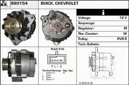 EDR 990154 - Generator / Alternator aaoparts.ro