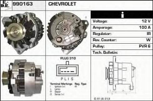 EDR 990163 - Generator / Alternator aaoparts.ro