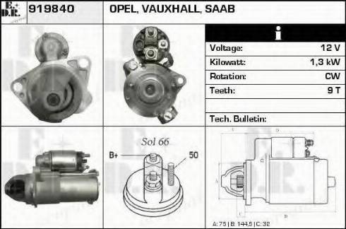 EDR 919840 - Starter aaoparts.ro