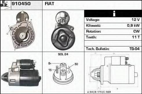 EDR 910450 - Starter aaoparts.ro