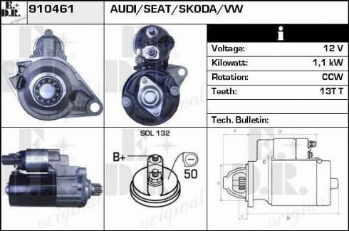 EDR 910461 - Starter aaoparts.ro